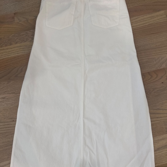 American Eagle White Jean Maxi Skirt size 4 - Picture 4 of 6